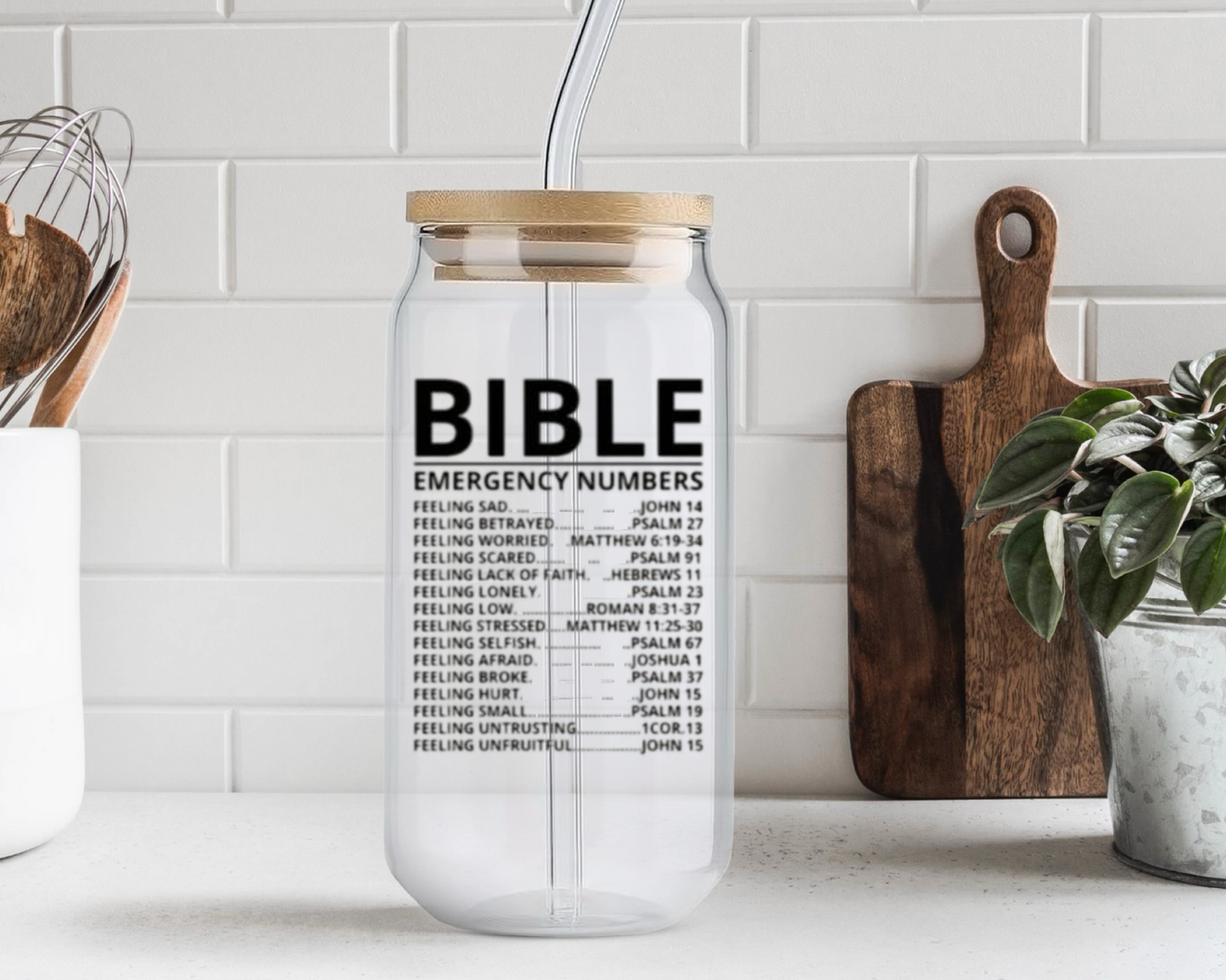 Bible Emergency Number Tumbler