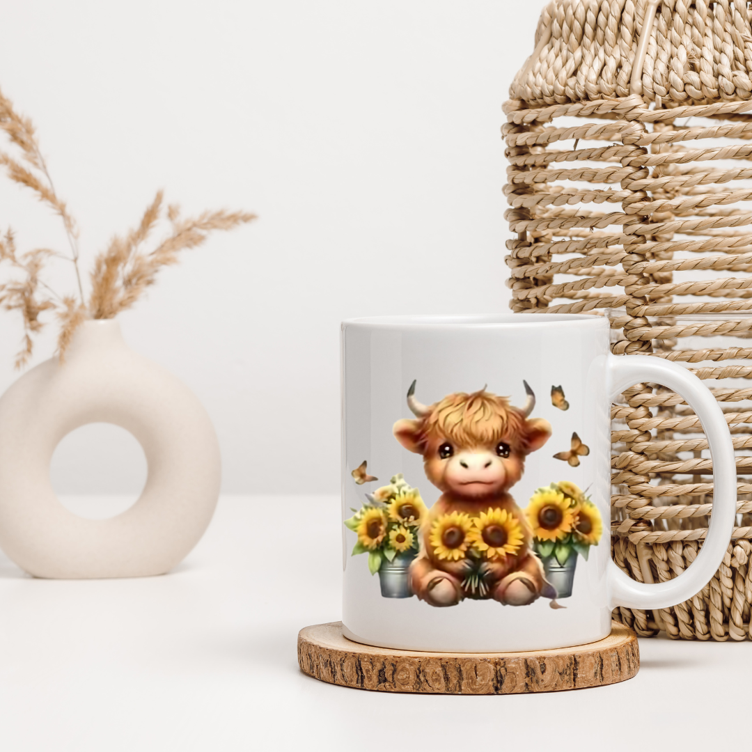 Cow and Sunflower Mug