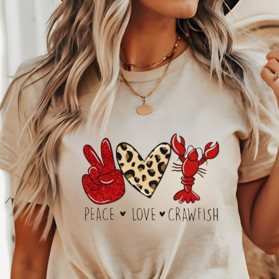 Peace Love Crawfish T-Shirt