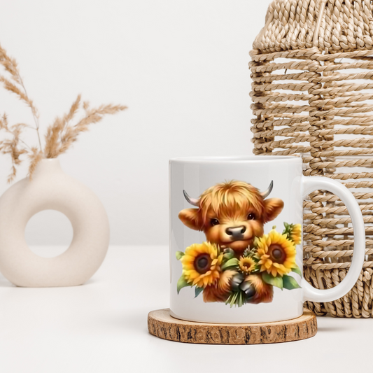 Sunflower & Cow Mug