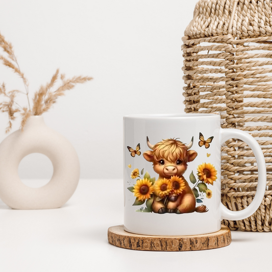 Sunflower Cow Mug